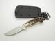 Custom Mike Irie Custom Stag Compact Small Fixed Blade Hunting Knife