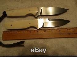 Custom Ordered Handmade Knife Set. Hunter And Fighter. Claude Montjoy. Unused