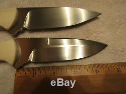 Custom Ordered Handmade Knife Set. Hunter And Fighter. Claude Montjoy. Unused