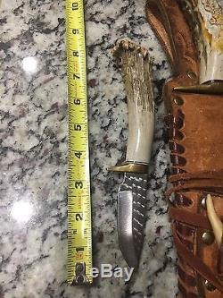 Custom Stag Hunting And Skinner Knife With Custom Knife