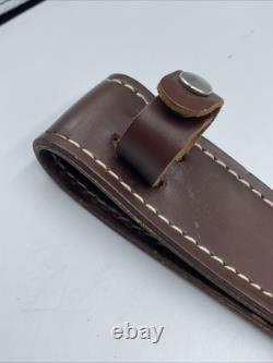 Cutco 1069 Serrated Fixed Blade Hunting Knife Leather Sheath Factory Sharpened