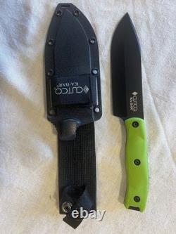 Cutco KA-BAR Outdoorsman Fixed Blade knife 5726 Green Handle WithSheath Drop Point