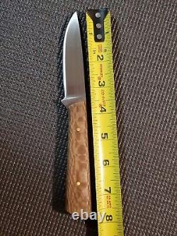 D. FISHER Hand Forged Custom Fixed Blade Hunting Knife And Sheath (NICE)