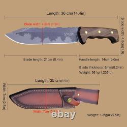 DC53 Steel 38CM (15.2IN) Full Tang 6Mm Thick Fixed Knife+Sheath&(5.9In) Cerium I DC53 Steel 38CM (15.2IN) Full Tang 6Mm Thick Fixed Knife+Sheath&(5.9In) Cerium I