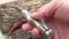 Dkc 729 Coyote Dkc Knives Custom Hand Made Damascus Steel Stag Horn Hunting Pocket Folding