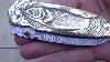 Dkc65 66 Trout Man Dkc Knives Custom Hand Made Damascus Hunting Pocket Folding Knife