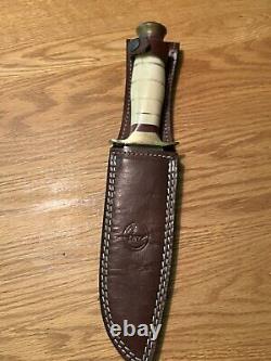 DNZ FIXED Blade Hunting Knife With Leather Sheath Gorgeous