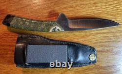 Daniel Valois Stone Handle Fixed Blade Hunter & Stingray Skin Sheath Carbon SS