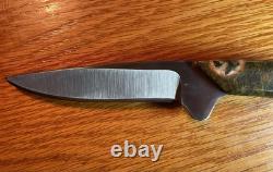 Daniel Valois Stone Handle Fixed Blade Hunter & Stingray Skin Sheath Carbon SS