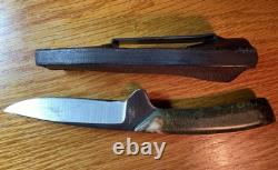 Daniel Valois Stone Handle Fixed Blade Hunter & Stingray Skin Sheath Carbon SS
