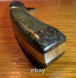 Daniel Valois Stone Handle Fixed Blade Hunter & Stingray Skin Sheath Carbon SS