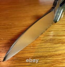 Daniel Valois Stone Handle Fixed Blade Hunter & Stingray Skin Sheath Carbon SS