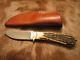 Dave Beck Custom Hunting Knife #665 Tapered Tang Awesome Stag Handle Excellent