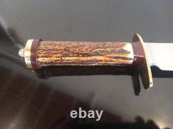 David Annable (Tenn) Rare, Vintage Custom 1 of 1 Bowie Knife. Beautiful Stag