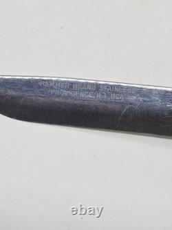 Deer Jawbone Handle Fixed Blade Hunting Knife Hammer Brand Providence R. I. USA