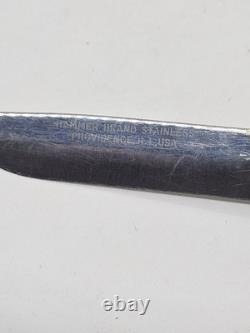 Deer Jawbone Handle Fixed Blade Hunting Knife Hammer Brand Providence R. I. USA