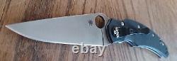 Discontinued Spyderco Opus Folding Knife S30V Full-Flat Grind USED