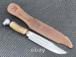 Doppelreh Rostfrei Solingen Germany Stag Fixed Blade Hunting Knife