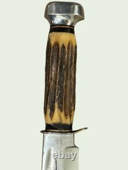 E. C. Solingen L, Germany Made 8 Inch Bladed Bowie Vintage Knife E. C. Solingen L, Germany Made 8 Inch Bladed Bowie Vintage Knife