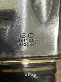 E. C. Solingen L, Germany Made 8 Inch Bladed Bowie Vintage Knife
