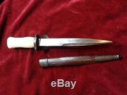 EARLY 1800 ANTIQUE DAGGER VERY FINE HILT & BLADE. NAVAL DIRK HUNTING Bowie knife