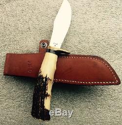 Early Ralph Bone Stag Hande Hunting Knife