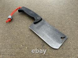 ESEE Knives Expat Cleaver CL1 with Custom Leather Belt MOLLE Sheath USED GOOD