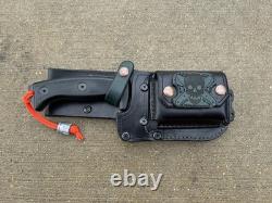 ESEE Knives Expat Cleaver CL1 with Custom Leather Belt MOLLE Sheath USED GOOD