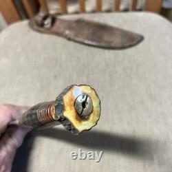 EXCELLENT, Vintage, Wade & Butcher Firths, Stag Pommel, Sheffield Eng. Sheath