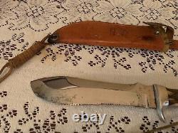 EXTREMELY RARE PUMA WHITE HUNTER 1957 2nd Year made GERMAN STAG HUNTING KNIFE