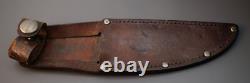 Early 1920's Marbles USA Woodcraft Stacked Leather Hunting Skinning Knife