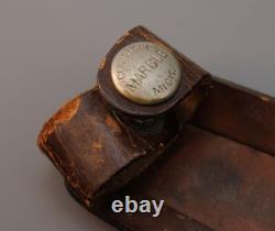 Early 1920's Marbles USA Woodcraft Stacked Leather Hunting Skinning Knife