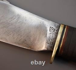 Early 1920's Marbles USA Woodcraft Stacked Leather Hunting Skinning Knife
