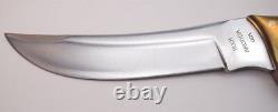 Early 1973-1981 Buck USA Akonua 402 440C Micarta Hunting Skinning Knife & Sheath