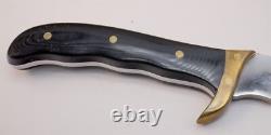 Early 1973-1981 Buck USA Akonua 402 440C Micarta Hunting Skinning Knife & Sheath