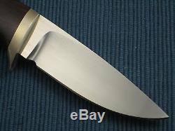 Early DAVID BROADWELL Hunter, Fixed Blade Hunting Knife, Schrap Leather Sheath