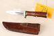 Early NOS Morseth Fixed Blade Hunting Knife with Sheath