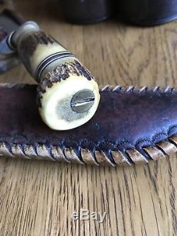 Early Vintage Harry Morseth Brusletto Blade Stag Hunting Knife 50s 60s Rare