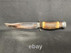 Edge Mark #473 Stag Handle Hunting Knife witho Sheath Unused