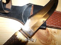 Edge Mark 484 Solingen Germany Original Buffalo Skinner Knife Stag Handle 13