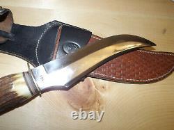 Edge Mark 484 Solingen Germany Original Buffalo Skinner Knife Stag Handle 13