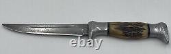 Edge Mark 52 Hunting Fixed Blade Knife Stag Handle Solingen Germany Vintage Rare