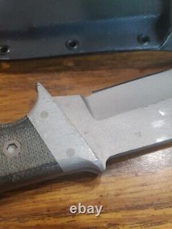 Entrek USA Fixed Blade Knife With Hard Sheath Rare Full Tang