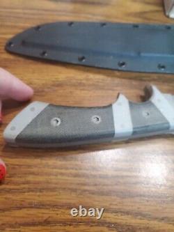 Entrek USA Fixed Blade Knife With Hard Sheath Rare Full Tang