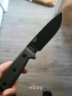 Esee Model 4 Knife Plain Edge Black Finish with kydex sheath