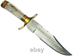 F. Normen Damascus Blade 13 Handmade Bowie Knife Handcrafted USA MADE Knives