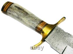 F. Normen Damascus Blade 13 Handmade Bowie Knife Handcrafted USA MADE Knives