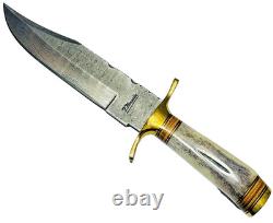 F. Normen Damascus Blade 13 Handmade Bowie Knife Handcrafted USA MADE Knives