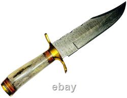 F. Normen Damascus Blade 13 Handmade Bowie Knife Handcrafted USA MADE Knives