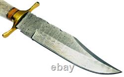 F. Normen Damascus Blade 13 Handmade Bowie Knife Handcrafted USA MADE Knives